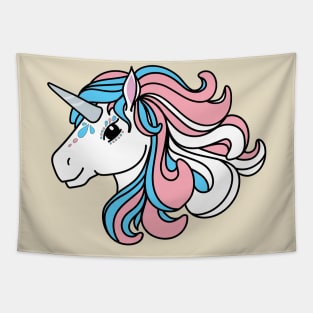 Rainbow Unicorn, Transgender Pride Tapestry