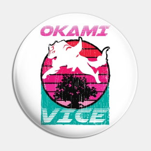 Okami Vice - Miami Vice and Okami Mashup Pin