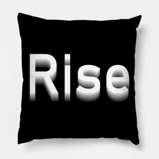 White to Black Rise Pillow