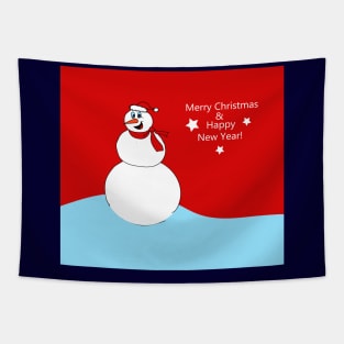 Christmas snowman Tapestry