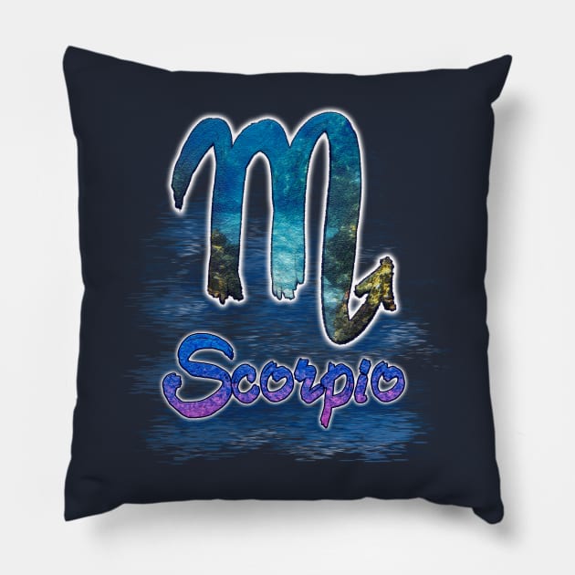 Scorpio Zodiac sign Pillow by kasumi83@bk.ru