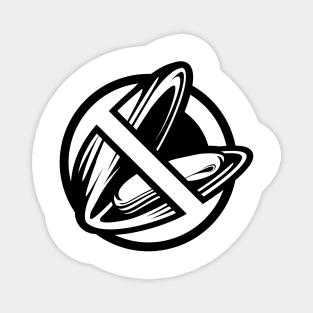 White Anti Mussel Symbol Magnet