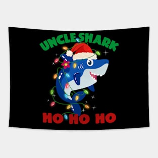 Uncle Shark Ho Ho Ho Christmas Tapestry