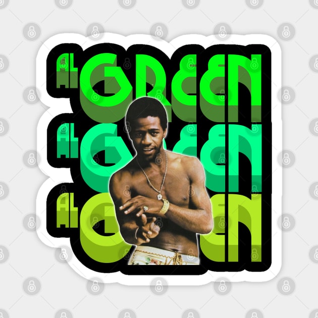 Al Green - Retro 70s Sha La La FanArt Design Magnet by darklordpug