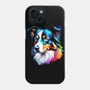 Surrealism art style dog, vibrant, calm brown eyes #3 Phone Case