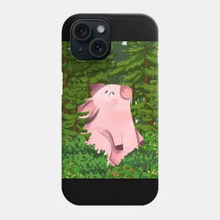 Piggy in the forest Phone Case