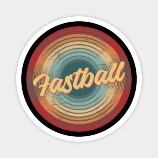 fastball vintage circle Magnet