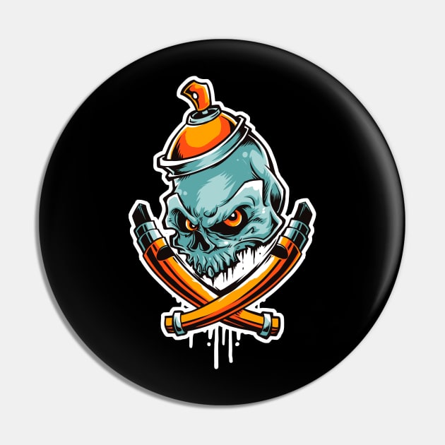 Skull Cartoon Pin by Unestore