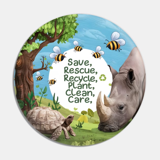 Save Bees Rescue Animals Recycle Plastic Earth Day Pin by Pikalaolamotor