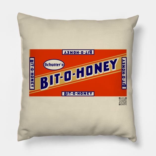 Bit-O-Honey Retro design Pillow by JSnipe