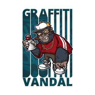 Graffiti Gorilla Vandal. T-Shirt