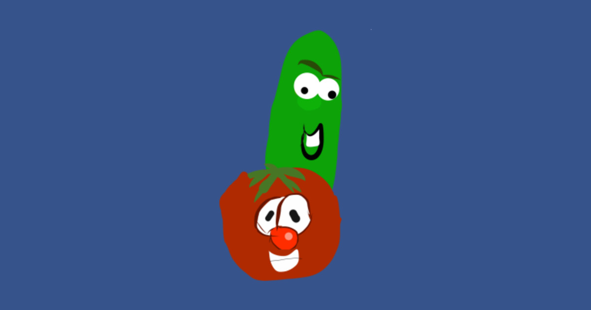 Cucumber and tomato friends veggie tales Cartoon TShirt TeePublic