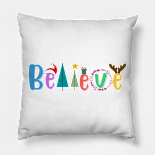 christmas believe 2022 Pillow