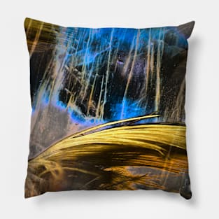 Feather yellow Pillow