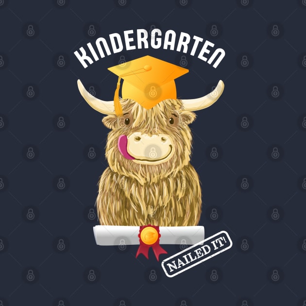 Scottish Highland Cow Kindergarten Graduation by brodyquixote