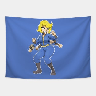 Vault Girl Black Widow Tapestry