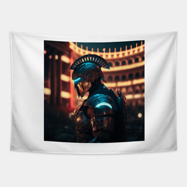 Gladiator of the Colosseum Tapestry by AICreateWorlds