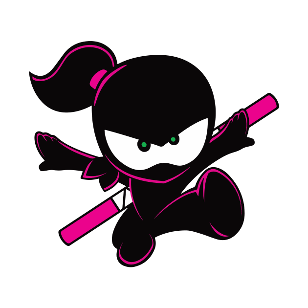 Ninja Kidz Pink by TypeTees