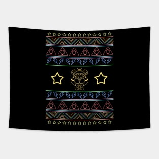 Glamrock Bear Ugly Holiday Sweater Tapestry