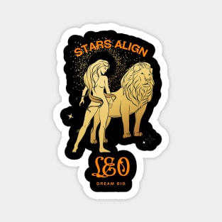 Leo Stars Align Zodiac Sign Astrology Magnet