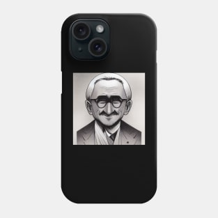 Friedrich Hayek portrait | Manga style Phone Case