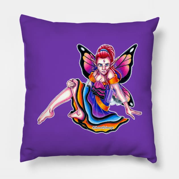 Lucielle Sunset Fairy Pillow by Artful Magic Shop