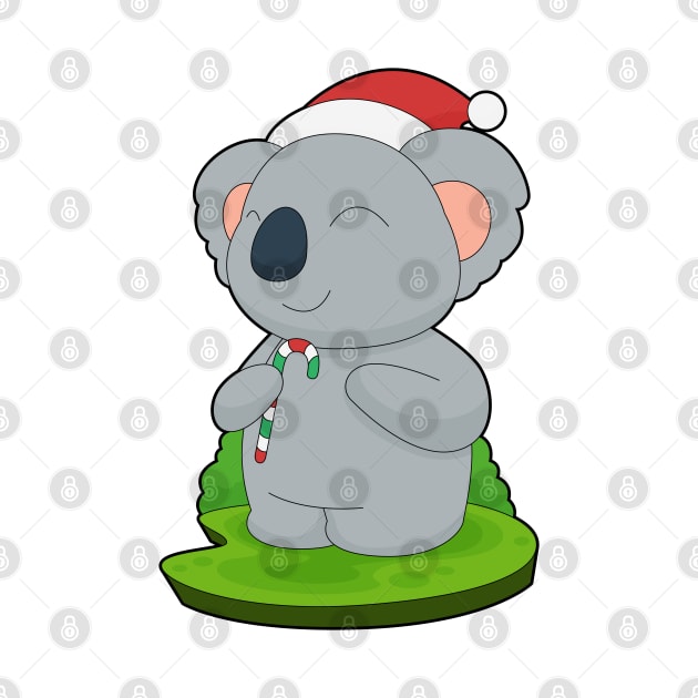 Koala Christmas Candy cane by Markus Schnabel