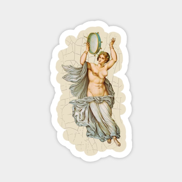 Roman dancer with tambourine Magnet by Mosaicblues