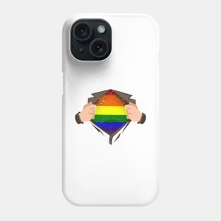 'LGBT Rainbow Flag Chest' Awesome LGBTQ Pride Day Gift Phone Case