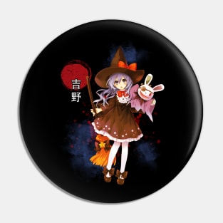 Yoshino's Fluffy Friend Anime Spirit Tee Pin