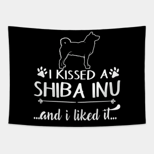 I Kissed A Shiba Inu Tapestry