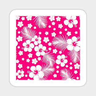 Hawaiian Hibiscus Hot Pink Magnet