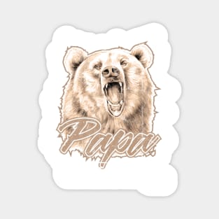 Papa Bear, father's day, daddy design Magnet
