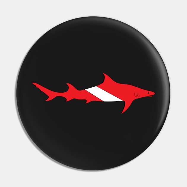 Dogfish Scuba Diver Pin by ACGraphics