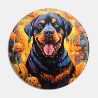 Rottweiler Halloween Pin