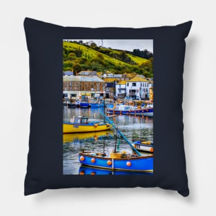 Mevagissey, West Wharf, Cornwall, UK Pillow