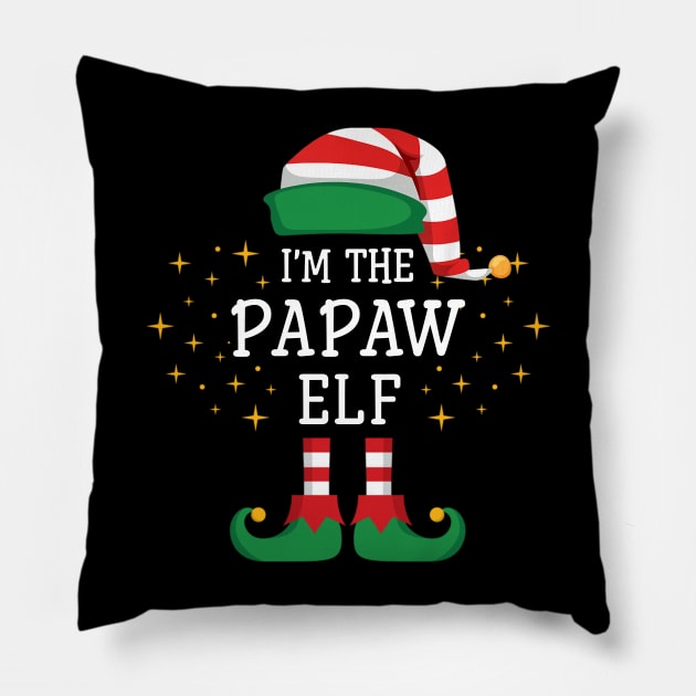 I'm The Papaw Elf Matching Family Christmas Pajama Pillow by Damsin
