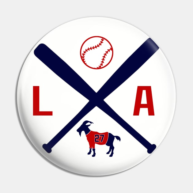 TROUT GOAT 27, LA Baseball Pin by FanSwagUnltd