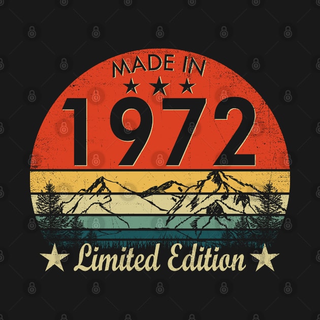 Made in 1972 Limited Edition Vintage Birthday Gift by Tuyetle