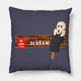 Crown Ice Cream Ad: Scream Vanilla and Licorice Ice Cream Pillow