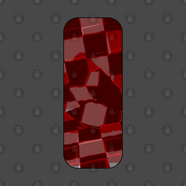 Mirror Cube in Checkered Checkered Room - Red by Zeroeroroo