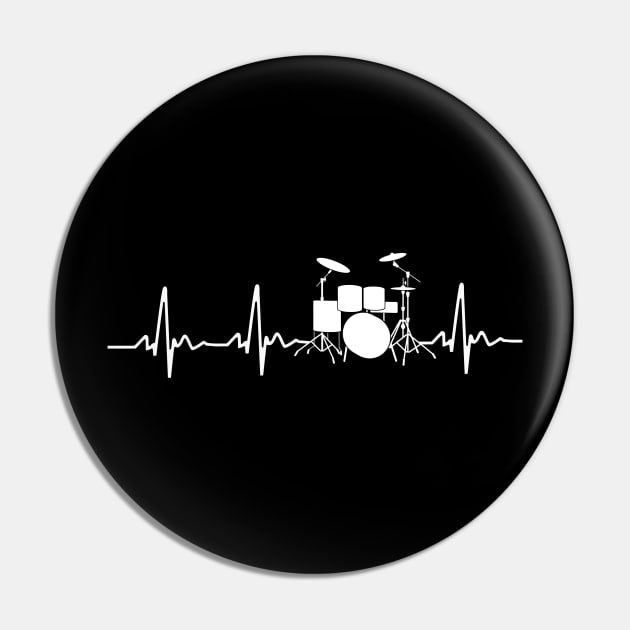 Drummer Heartbeat Gift Pin by Fanboy04