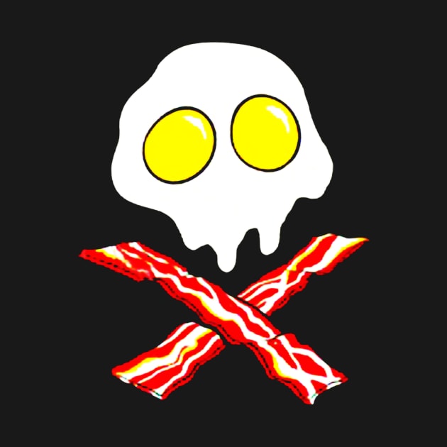 Skull bacon eggs by awalsae