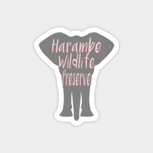 Harambe Wildlife Preserve Millennial Pink Magnet