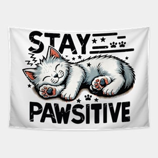 Stay Pawsitive Tapestry