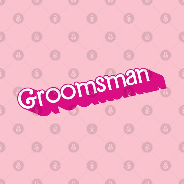 Groomsman Barbie logo by byb