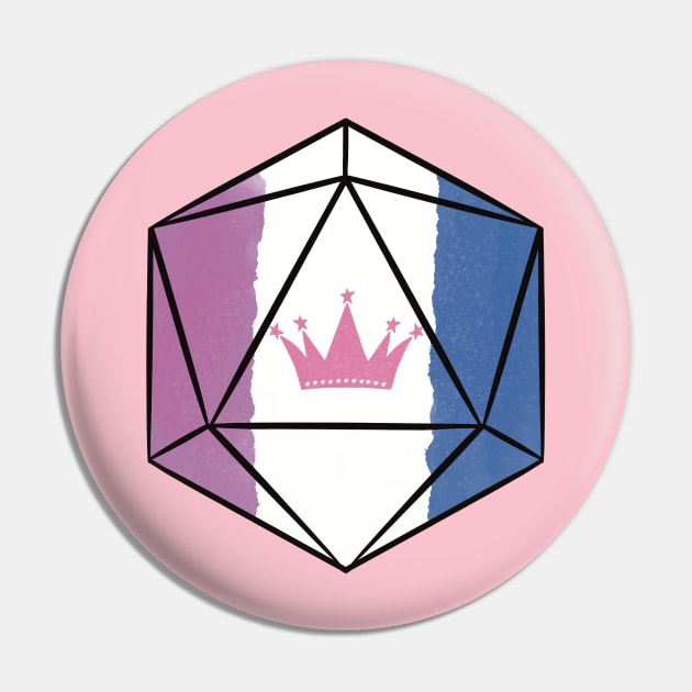 Drag d20 Dice Pin by anniekinarts