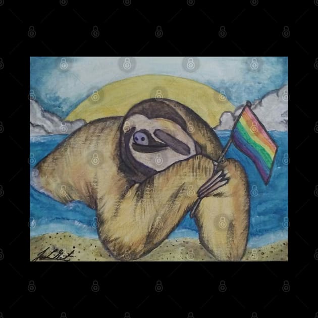 LGBT Sloth Painting by tat2jojo