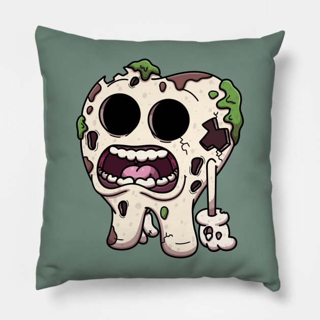 Zombie Tooth Pillow by TheMaskedTooner