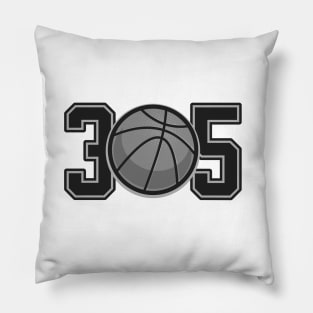 305 Miami Basketball Hoops Pillow